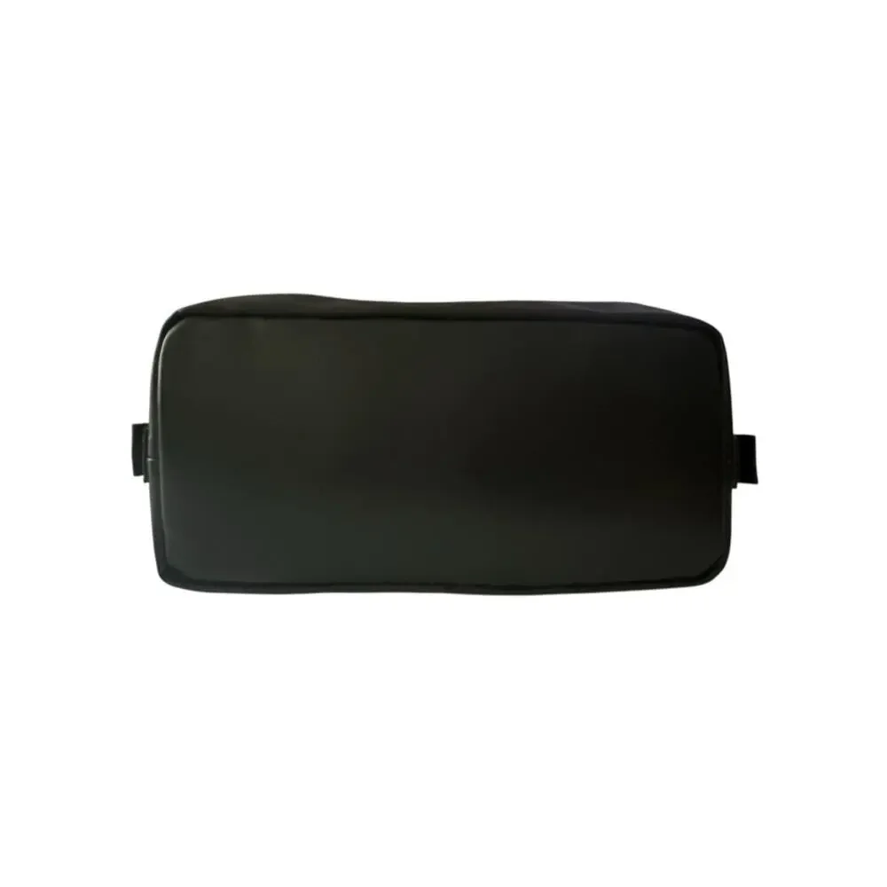 London Fog Canvas Cosmetic Case Travel Bag Toiletries Shave Dark Gray Denim New